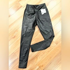 Faux, leather leggings